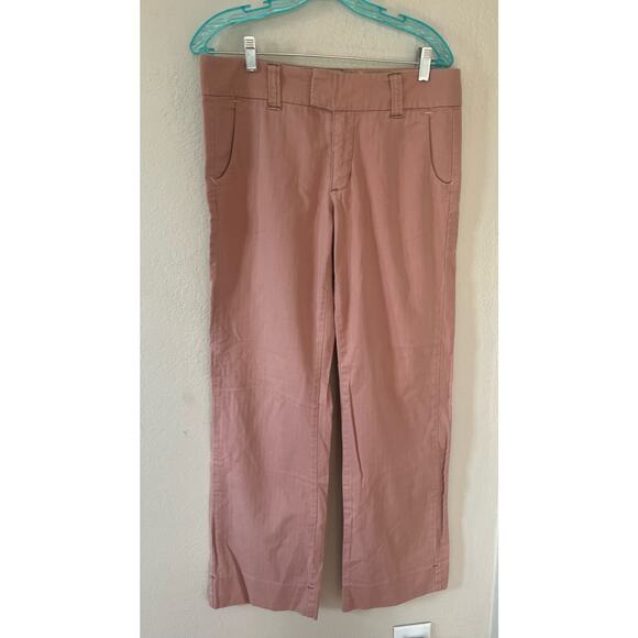 Women's Gap Low Rise Stretch Pink Straight Leg Khaki Pants Size 10 - Picture 1 of 6